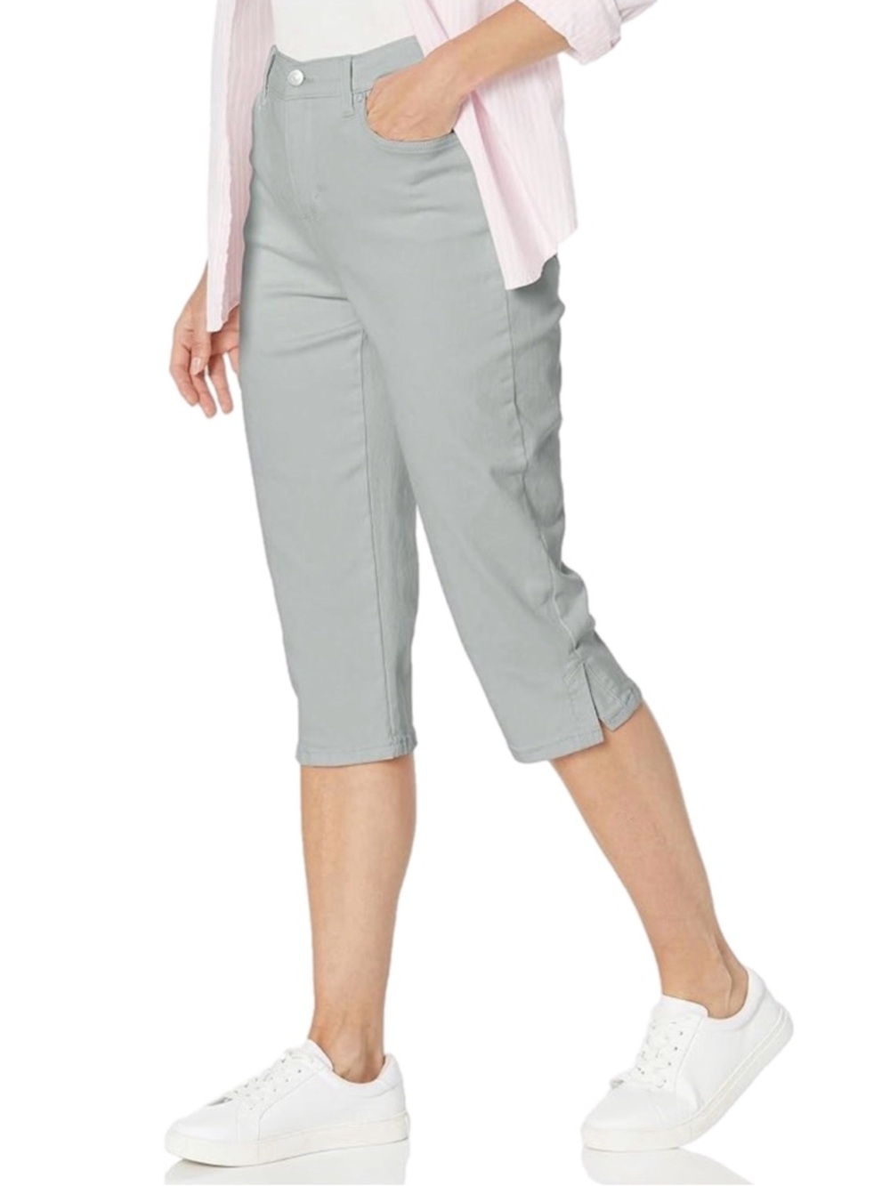 Gloria Vanderbilt | Sage Amanda Capri Pants Eucalyptus Green Denim Pants